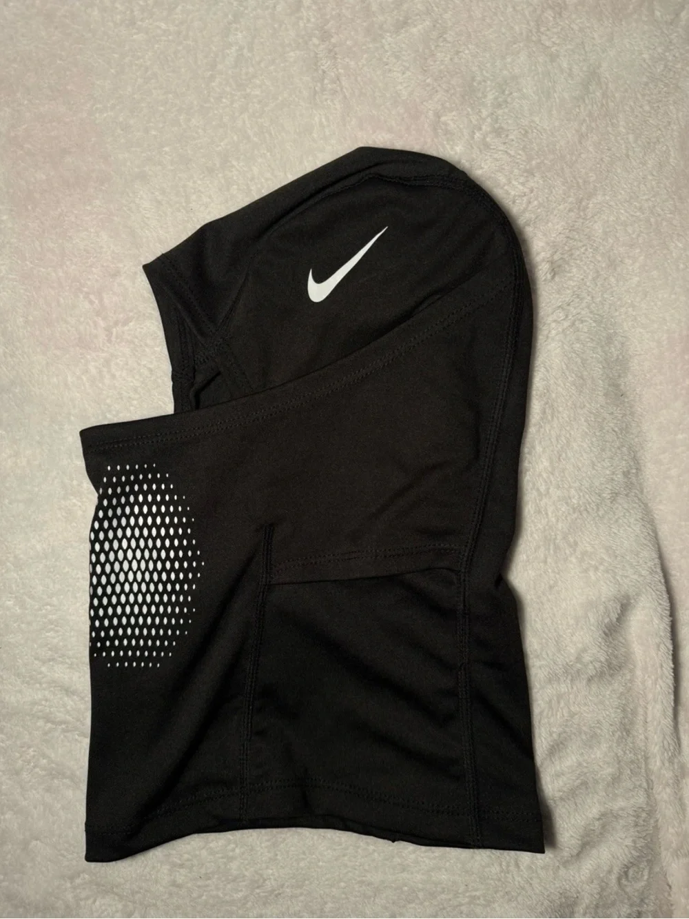 Nike Black Face Mask Balaclava with Reflective Vent Pattern